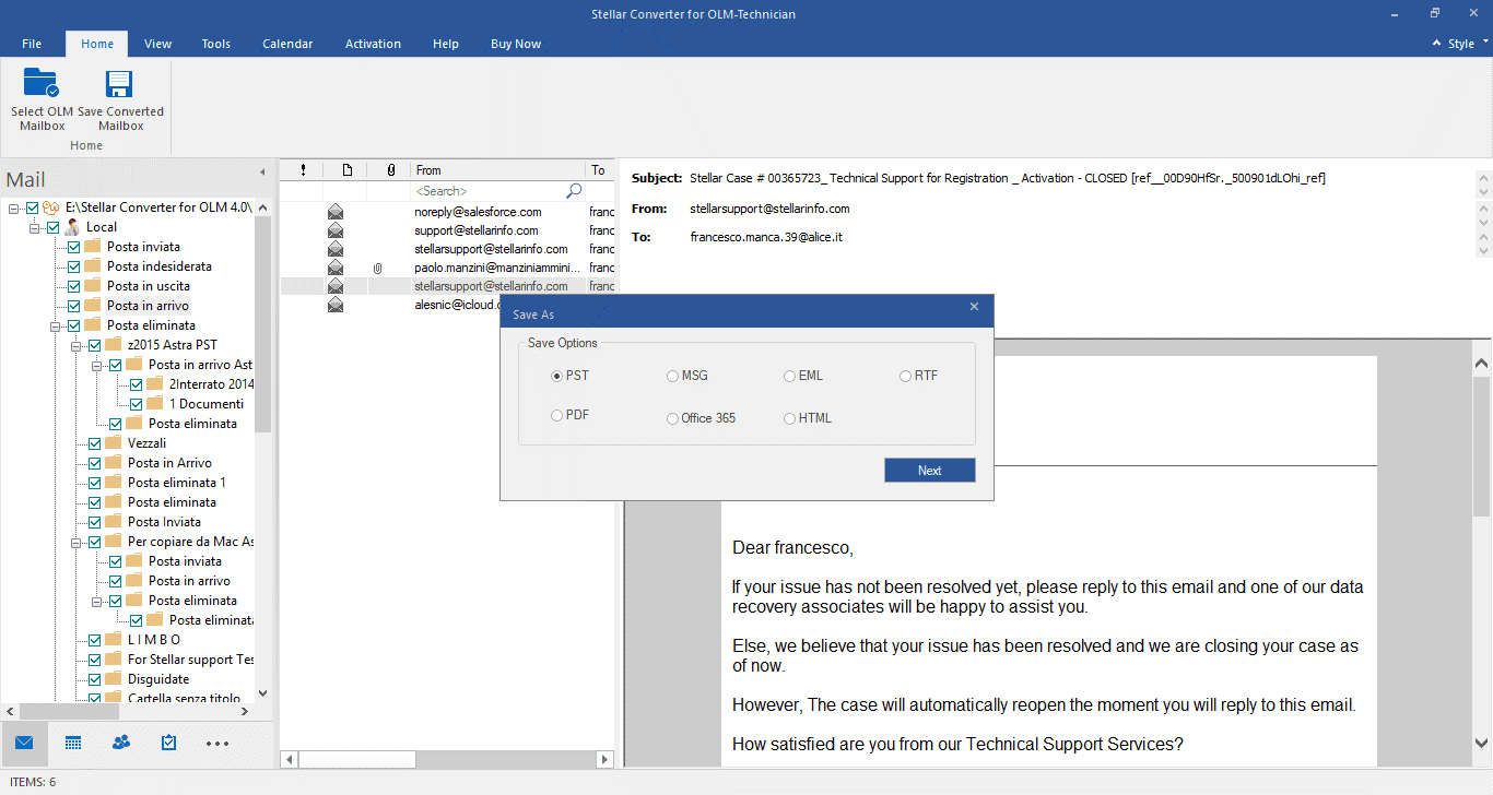 Save Converted Mailbox